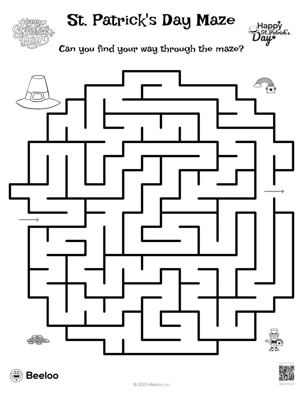 St Patrick s Day themed Mazes Beeloo Printable Crafts And Activities 