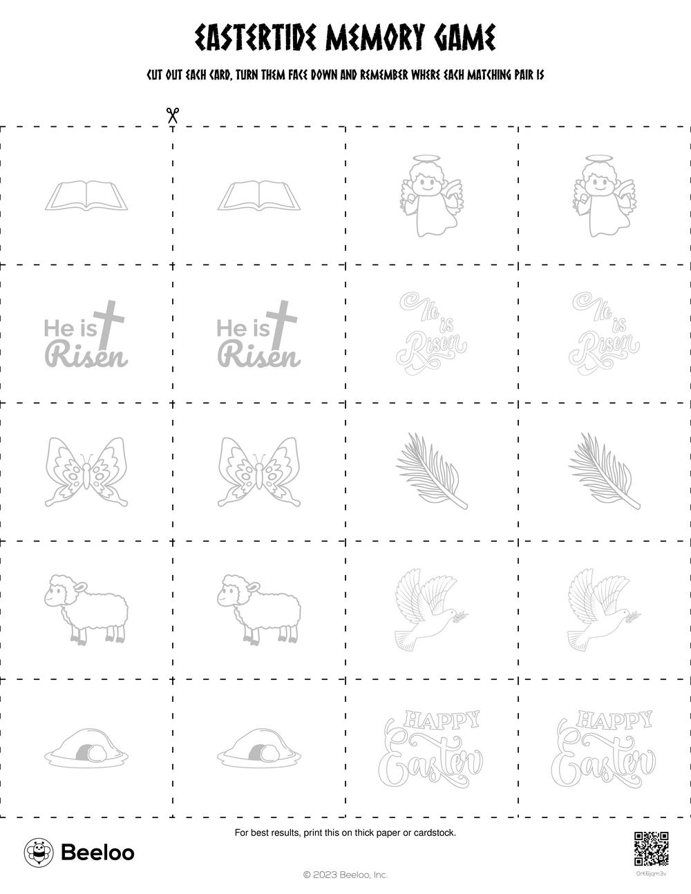 Easter themed Memory Games Beeloo Printable Crafts And Activities For 