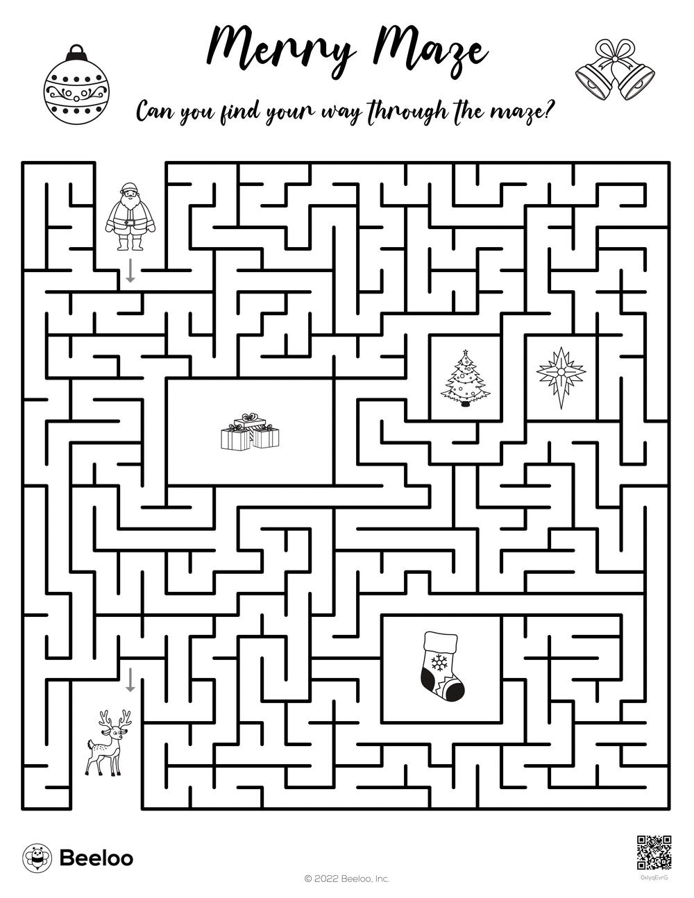 Christmas Mazes For Adults Christmas Mazes For Adults