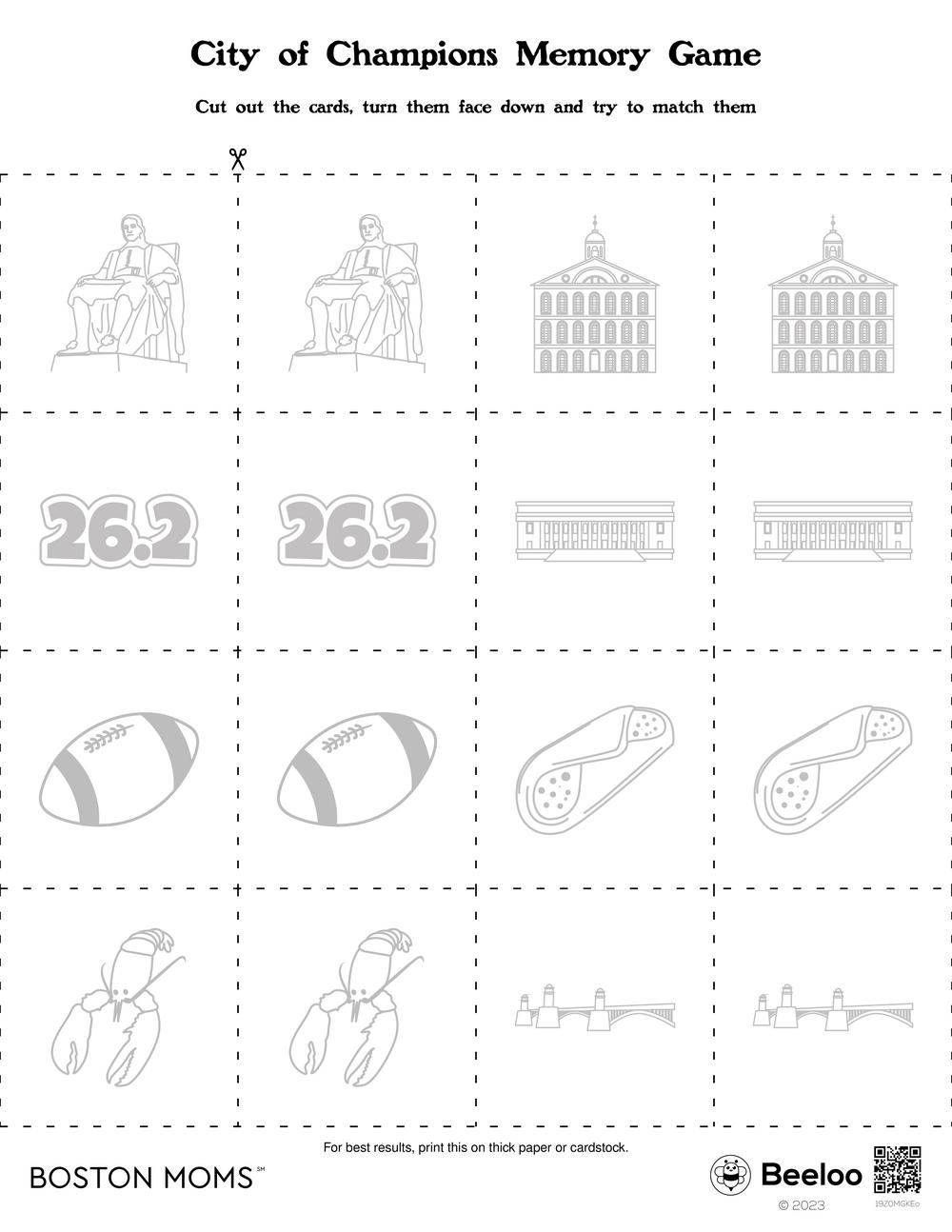 Boston themed Memory Games Beeloo Printable Crafts And Activities For Boston themed Memory Games Beeloo Printable Crafts And Activities For