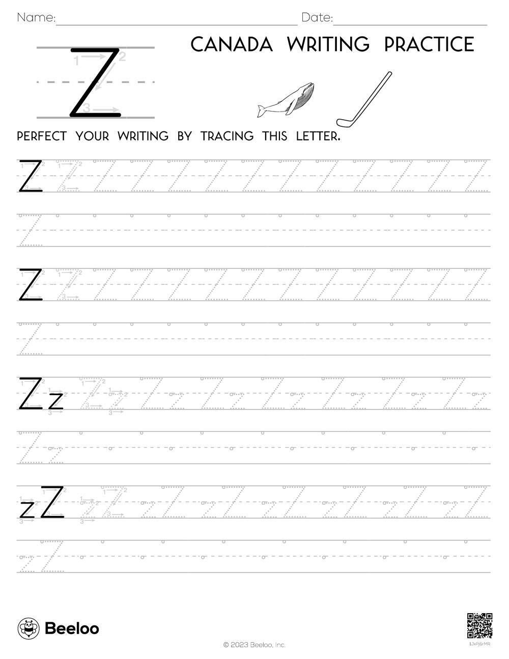 Canada Writing Practice Beeloo Printable Crafts And Activities For Kids