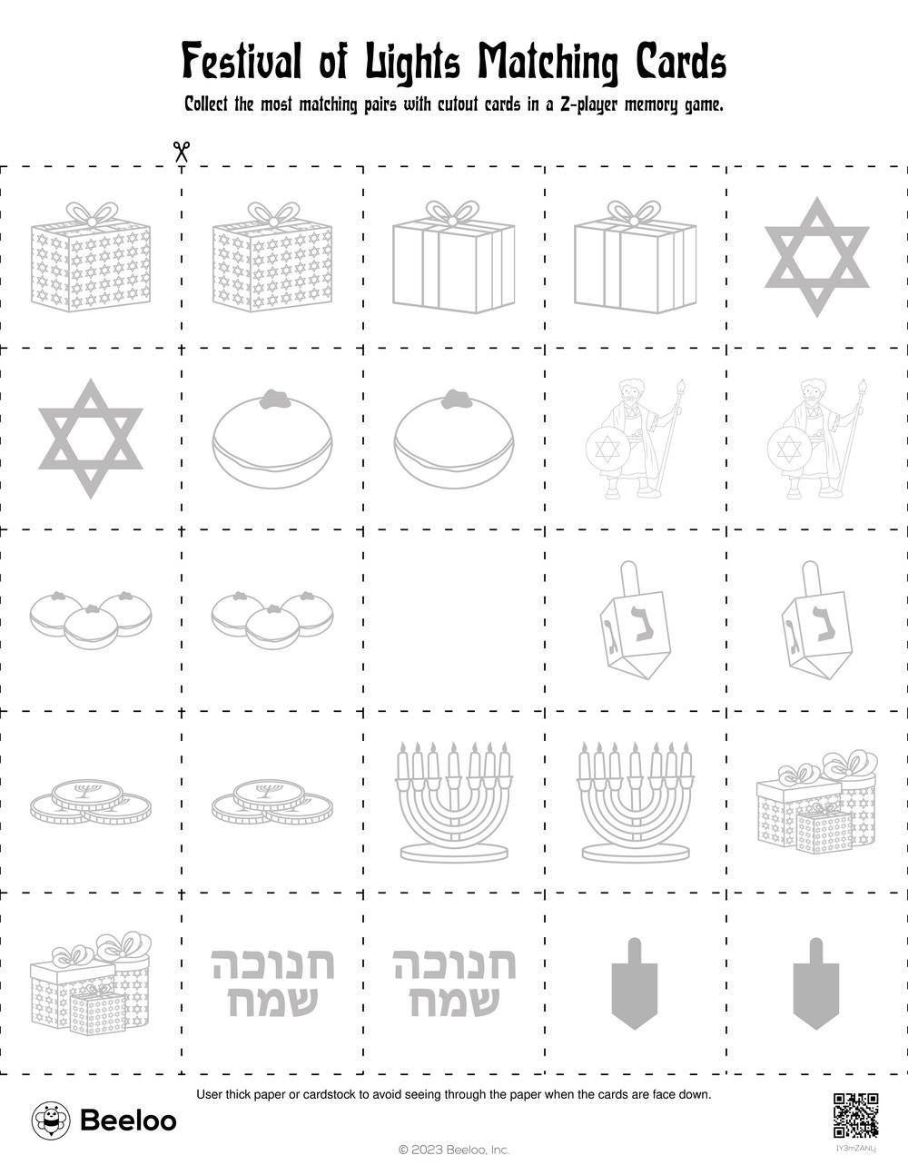 Hanukkah themed Memory Games Beeloo Printable Crafts And Activities Hanukkah themed Memory Games Beeloo Printable Crafts And Activities