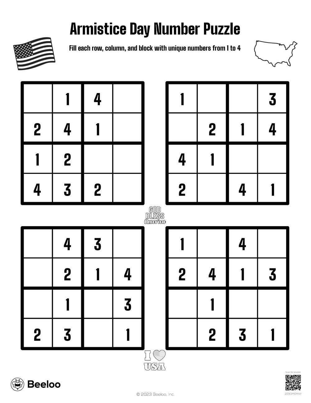 Armistice Day Number Puzzle Beeloo Printable Crafts And Activities 