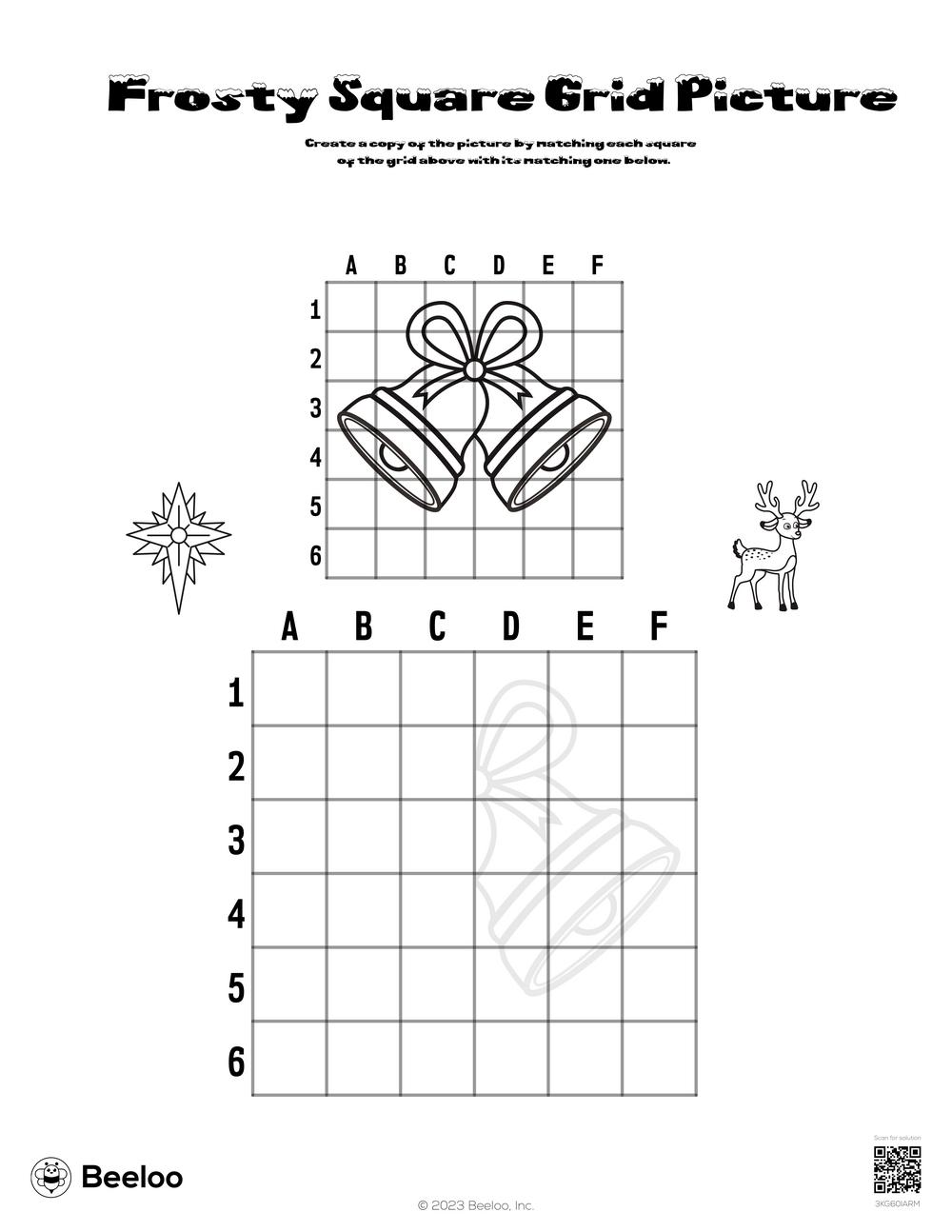 Frosty Square Grid Picture Beeloo Printable Crafts And Activities For
