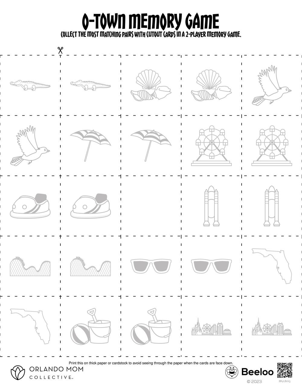 Orlando themed Memory Games Beeloo Printable Crafts And Activities Orlando themed Memory Games Beeloo Printable Crafts And Activities