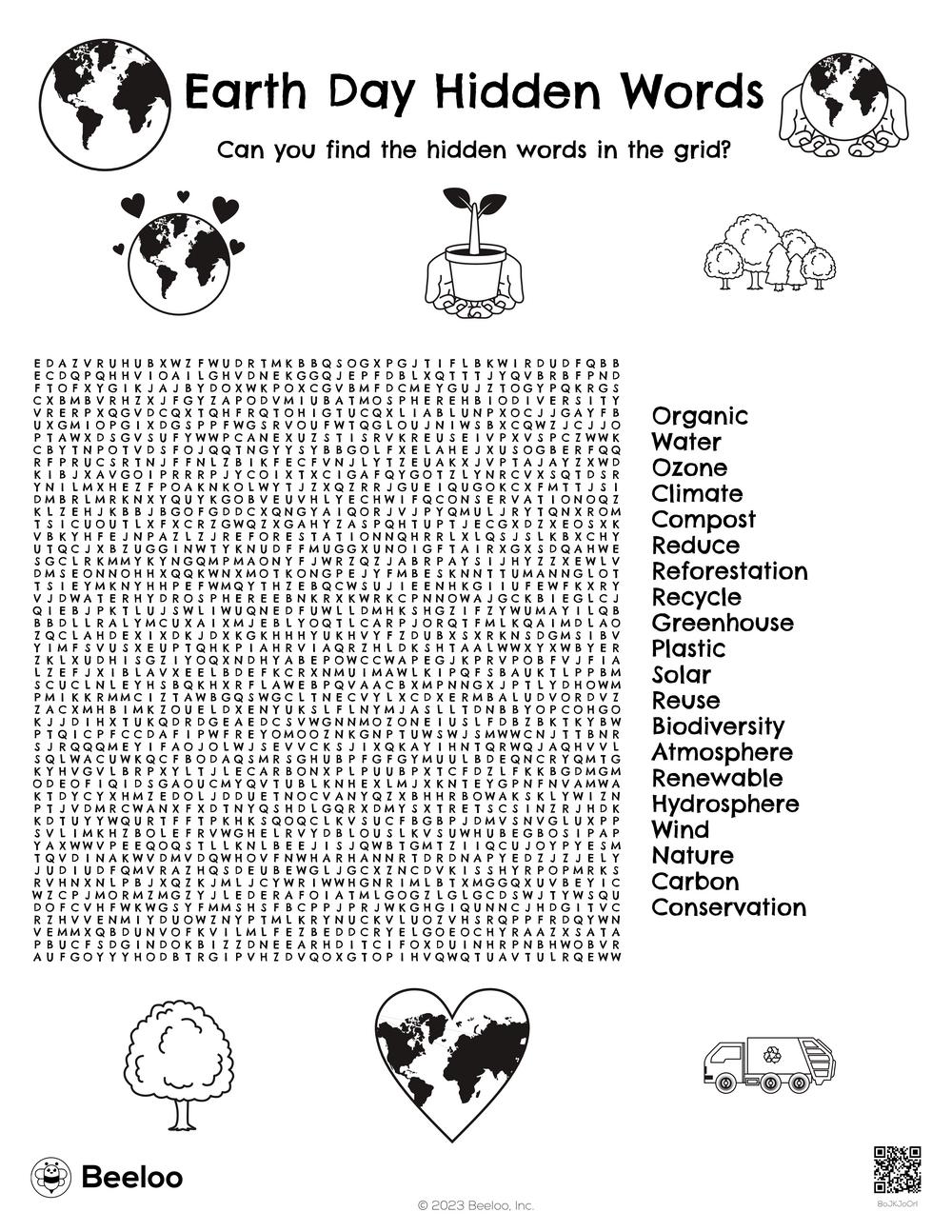 Earth Day themed Word Searches Beeloo Printable Crafts And Activities