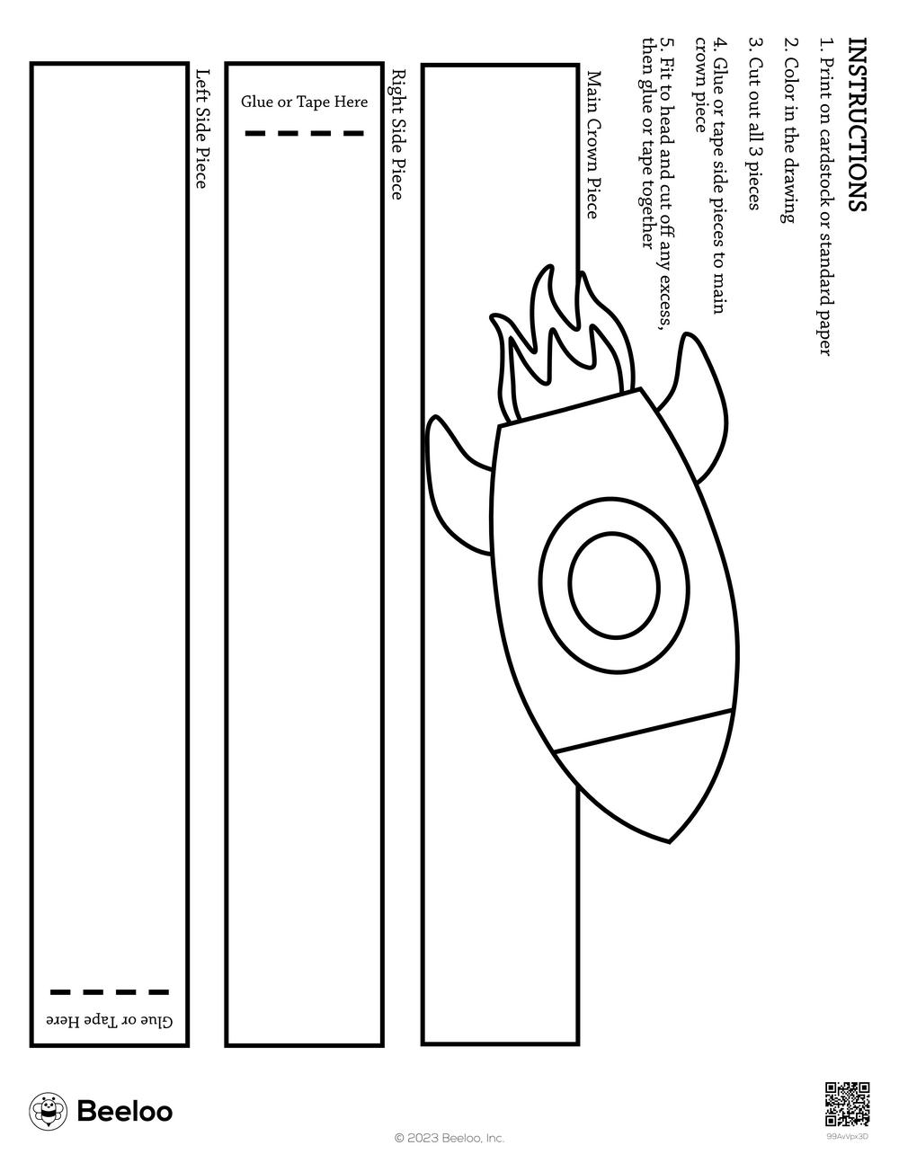 Outer Space Hat Beeloo Printable Crafts And Activities For Kids