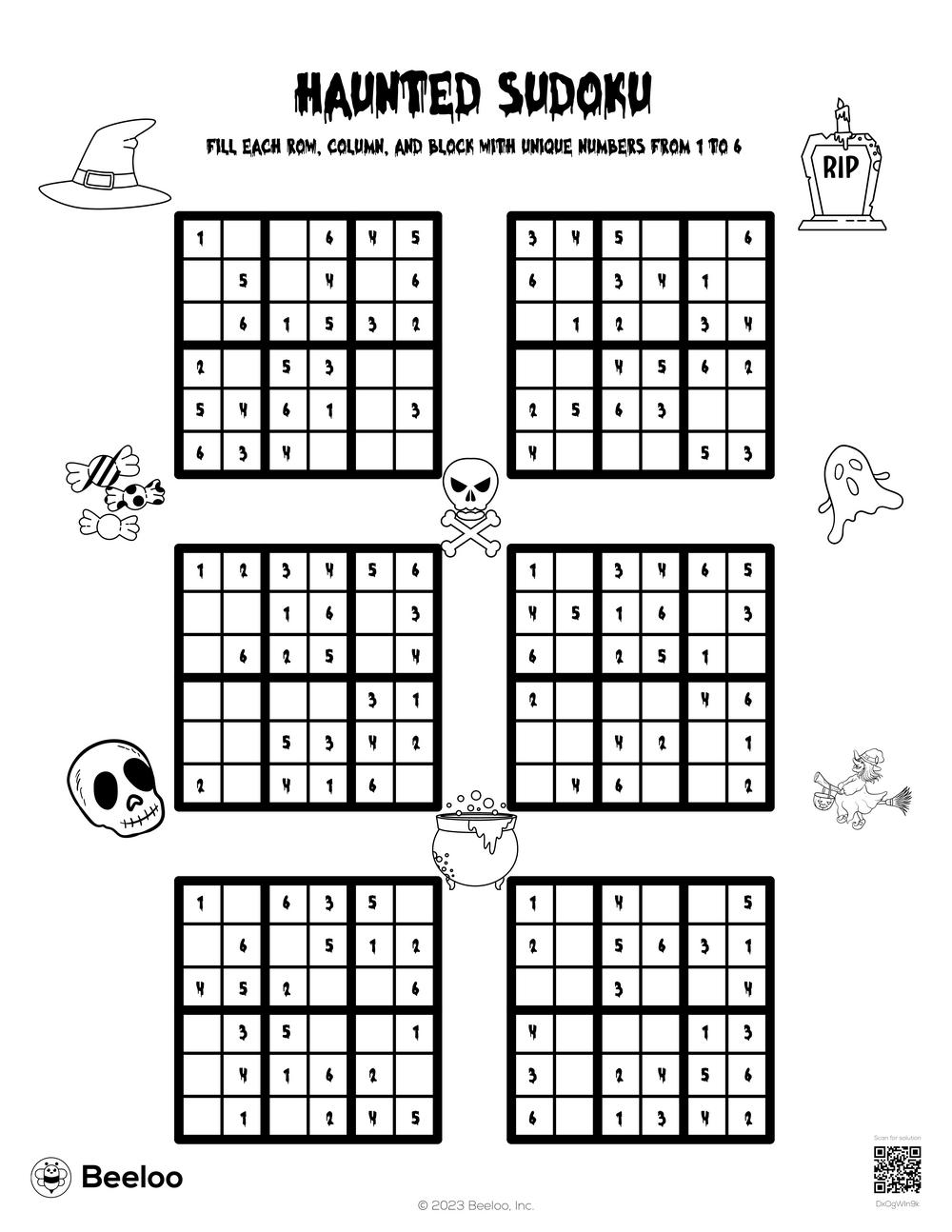 Sudoku De Halloween Halloween Sudoku For Kids Easy Medium Hard Sudoku De Halloween Halloween Sudoku For Kids Easy Medium Hard