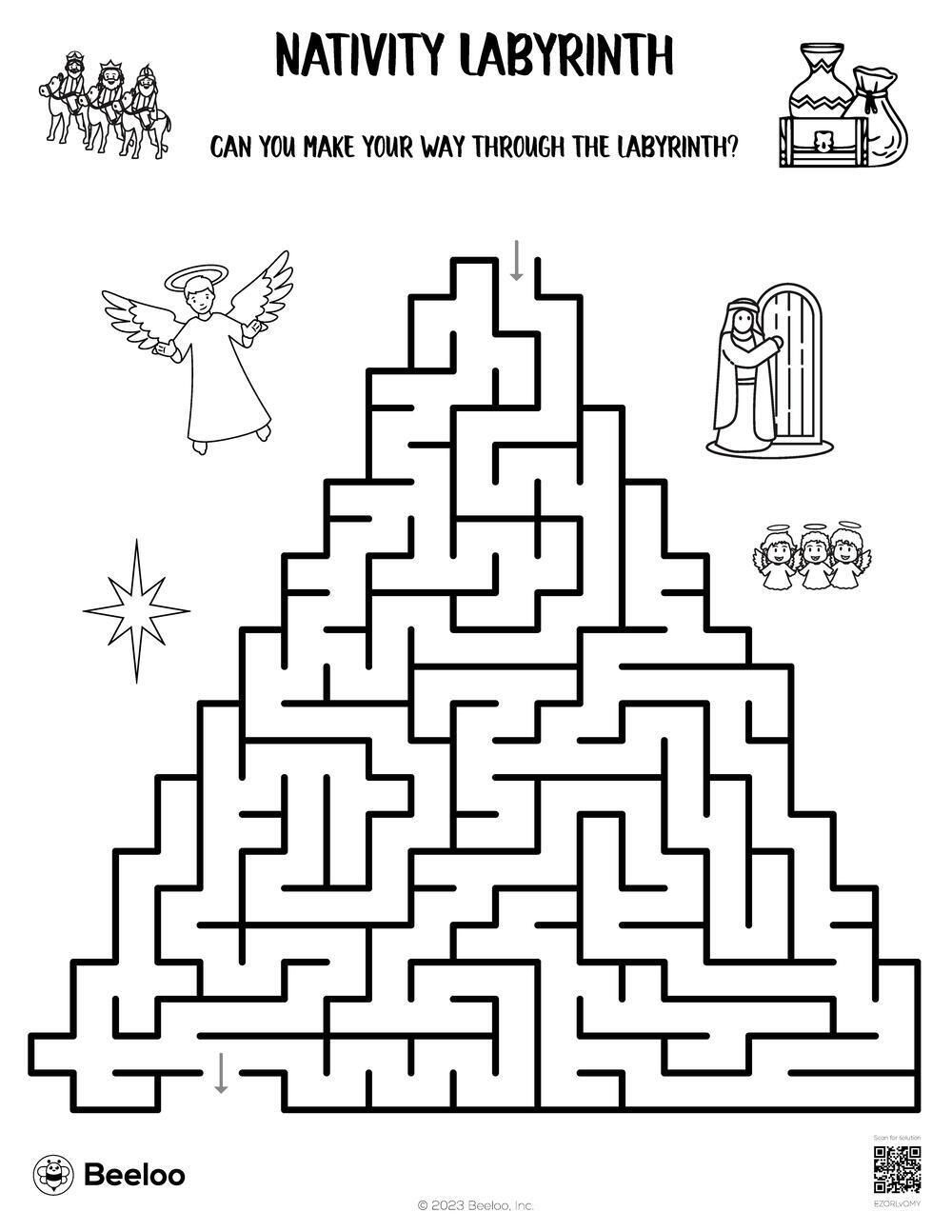 Nativity Labyrinth Beeloo Printable Crafts And Activities For Kids