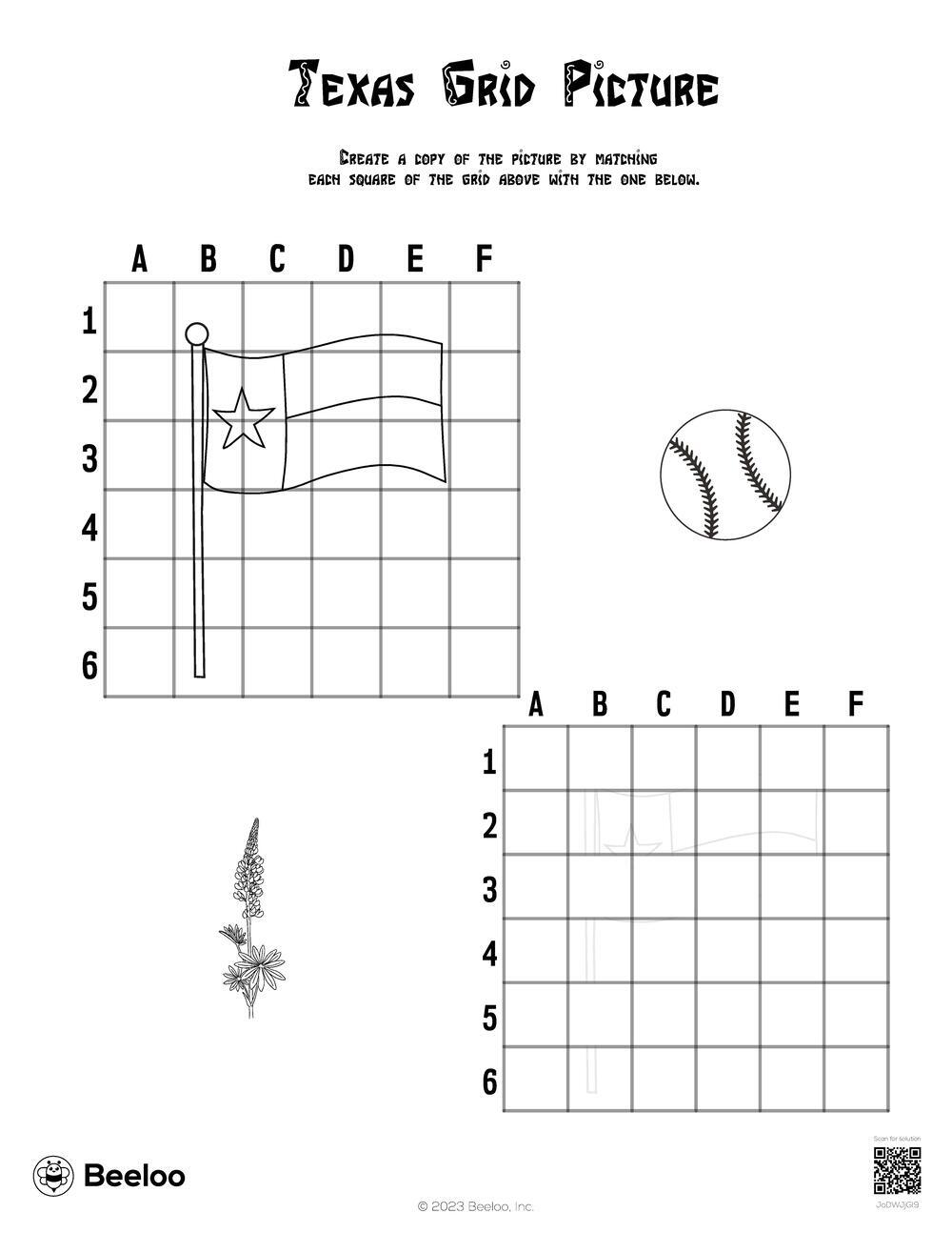 Texas Grid Picture Beeloo Printable Crafts And Activities For Kids Texas Grid Picture Beeloo Printable Crafts And Activities For Kids
