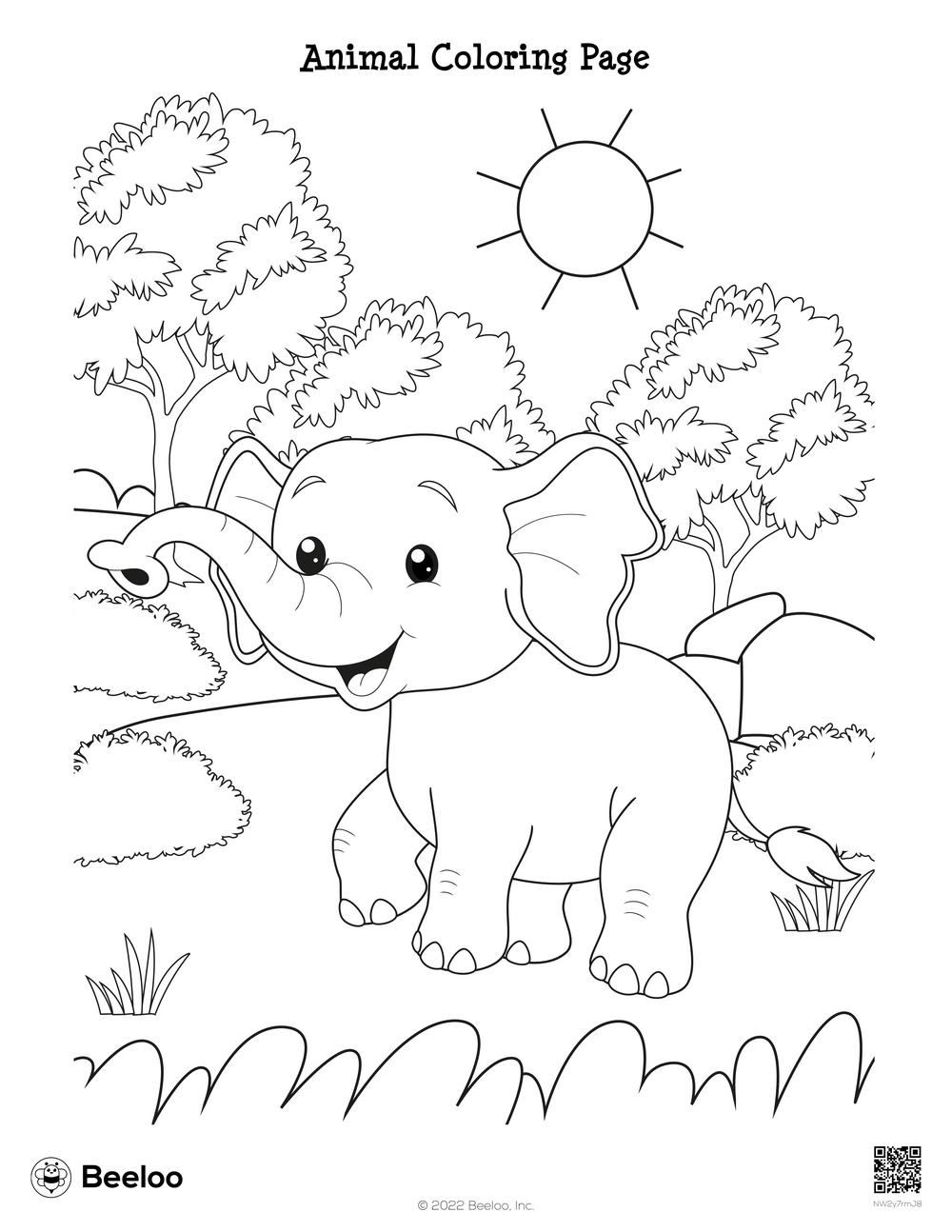 Animal Coloring Page Beeloo Printable Crafts For Kids NW2y7rmJ8 