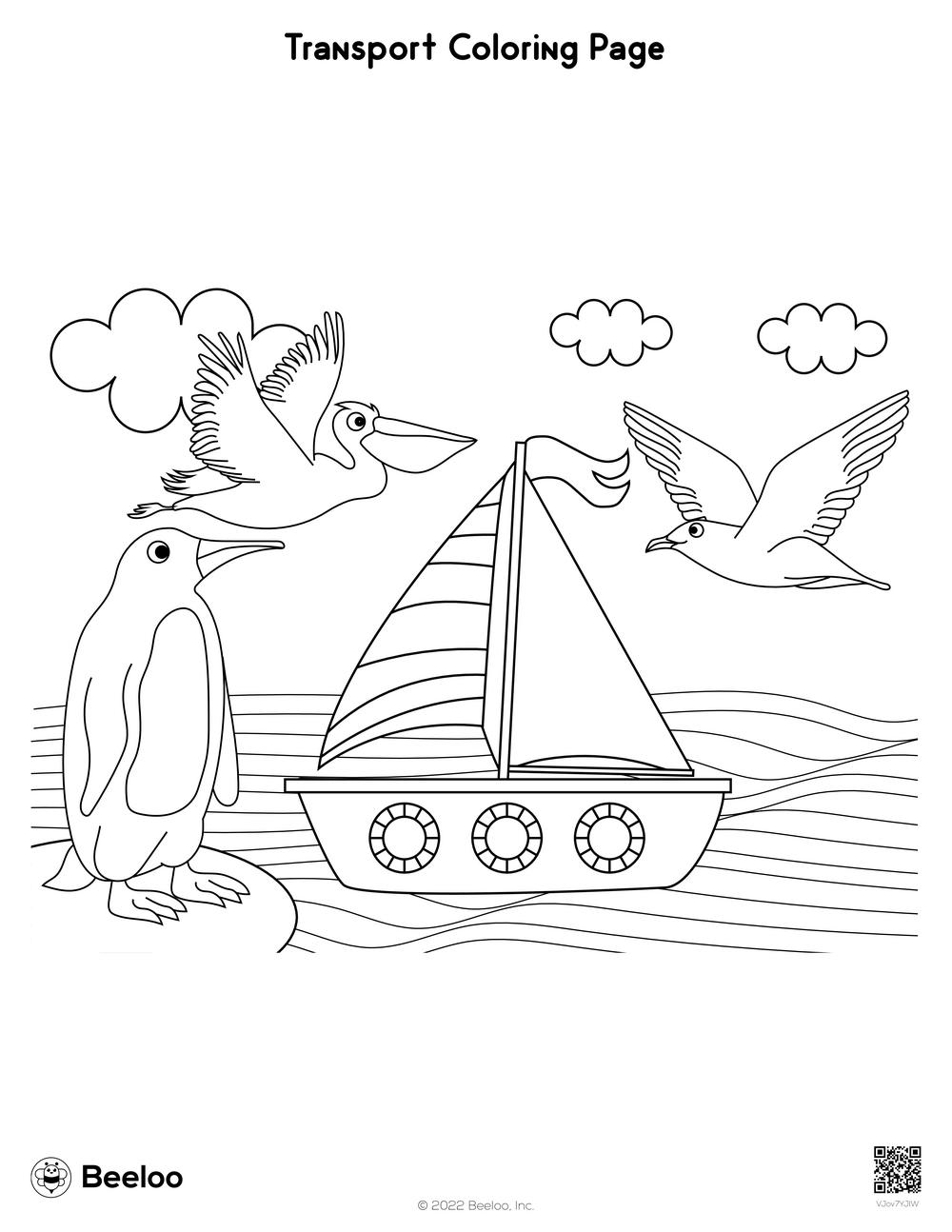 Transport Coloring Page Beeloo Printable Crafts For Kids VJov7YJlW 