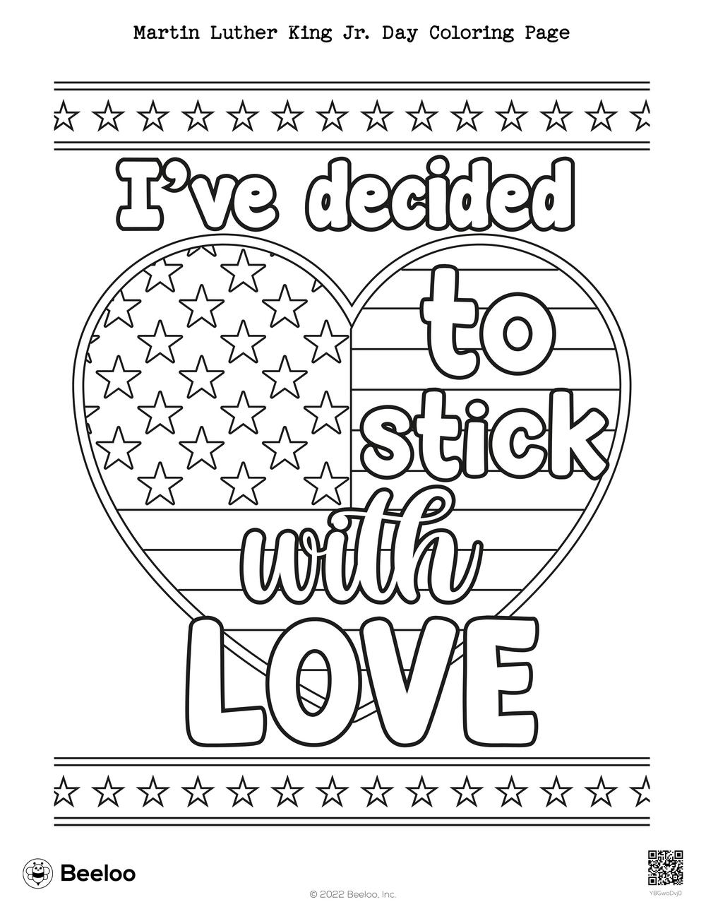 Martin Luther King Jr Day Coloring Page Beeloo Printable Crafts And 