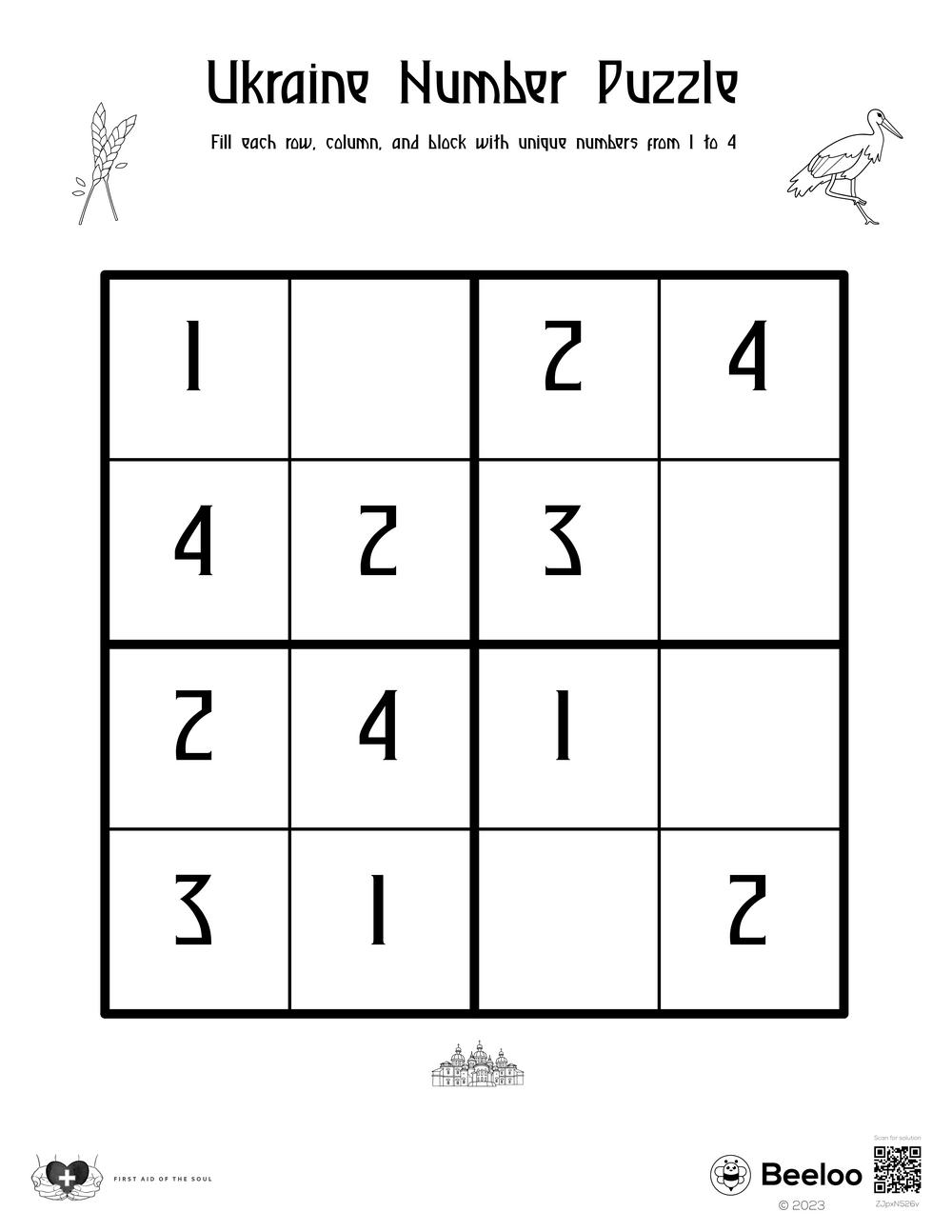 Ukraine Number Puzzle Beeloo Printable Crafts And Activities For Kids