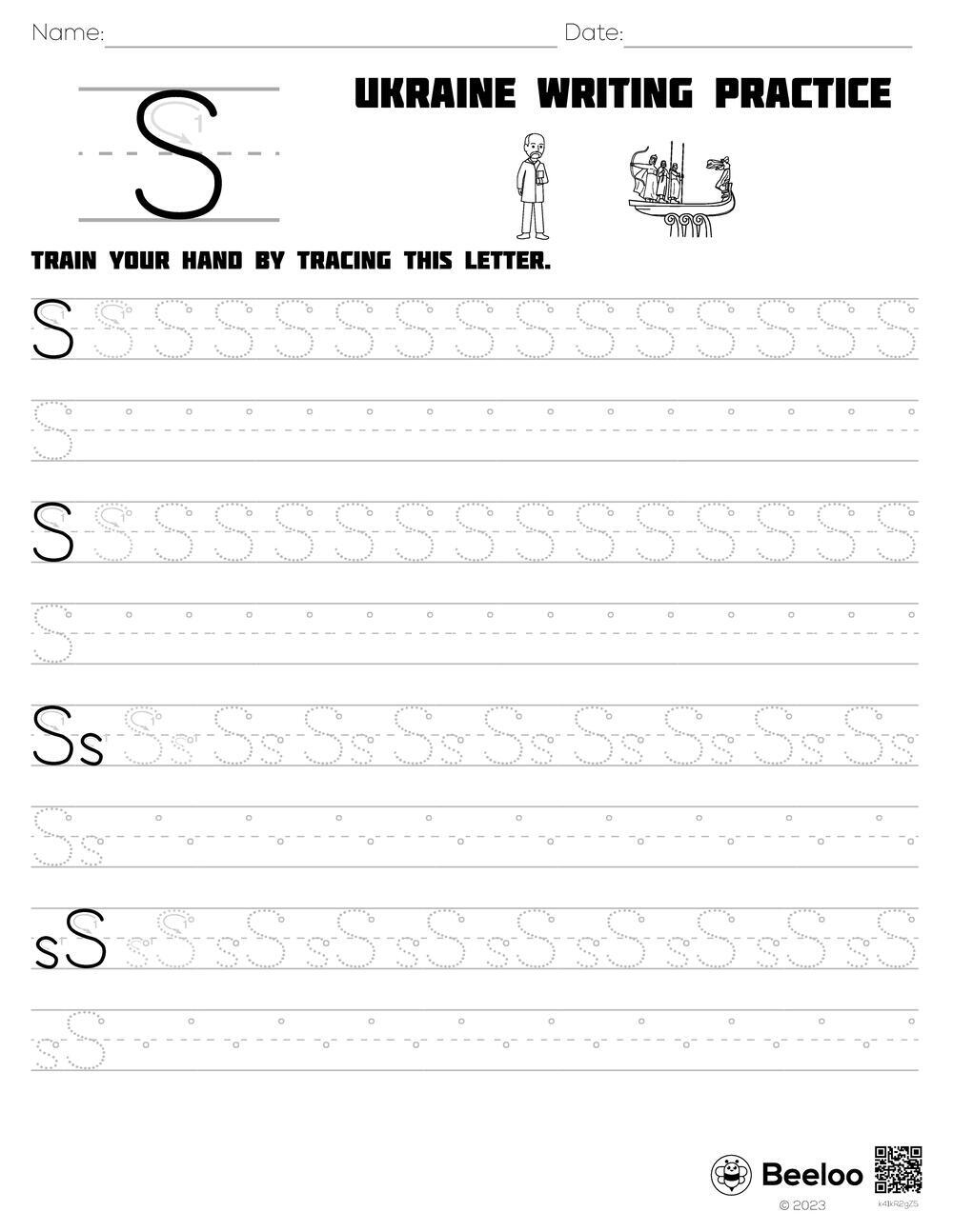 Ukraine Writing Practice Beeloo Printable Crafts And Activities For Kids