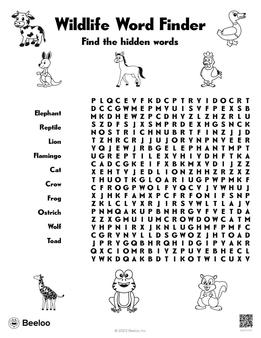 Animal themed Word Searches Beeloo Printable Crafts And Activities Animal themed Word Searches Beeloo Printable Crafts And Activities