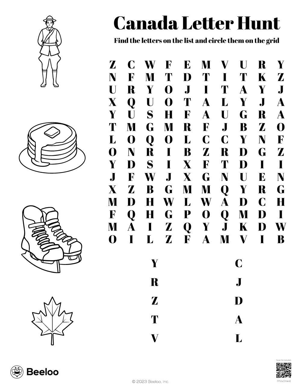 Canada Letter Hunt Beeloo Printable Crafts And Activities For Kids Canada Letter Hunt Beeloo Printable Crafts And Activities For Kids