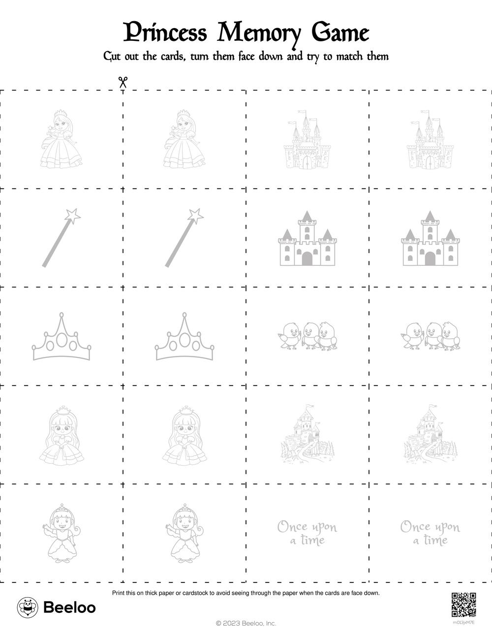 Princess Memory Game Beeloo Printable Crafts And Activities For Kids Princess Memory Game Beeloo Printable Crafts And Activities For Kids