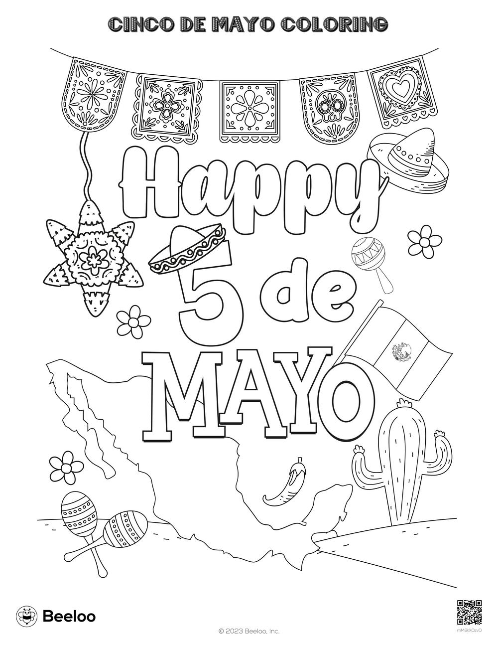 Cinco De Mayo Coloring Beeloo Printable Crafts For Kids mM6kXQzvO 