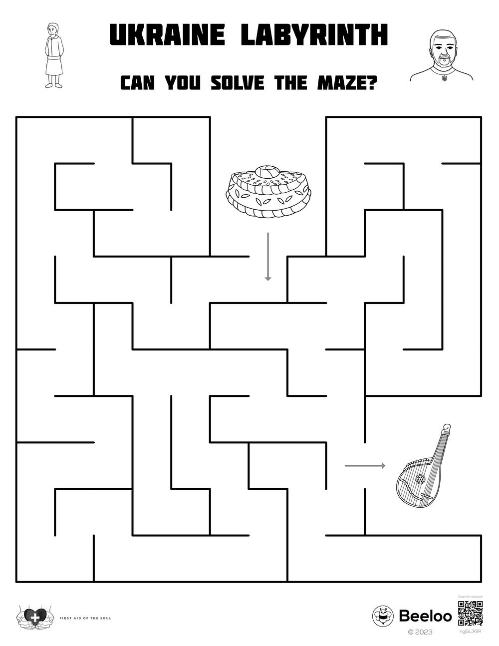 Ukraine Labyrinth Beeloo Printable Crafts And Activities For Kids