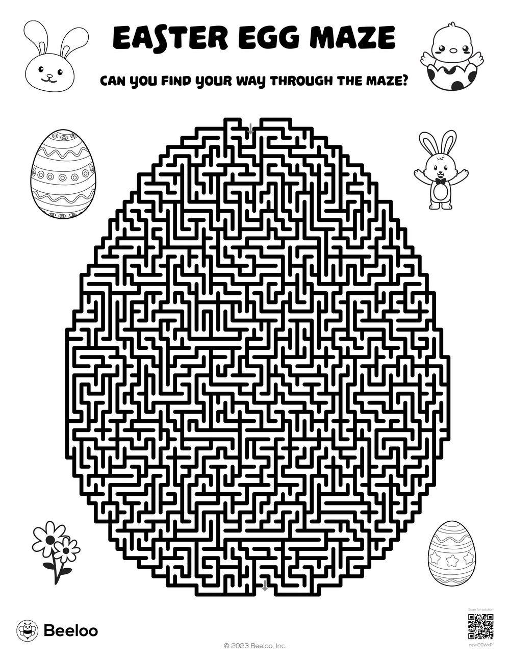 Easter Egg Maze Beeloo Printable Crafts And Activities For Kids