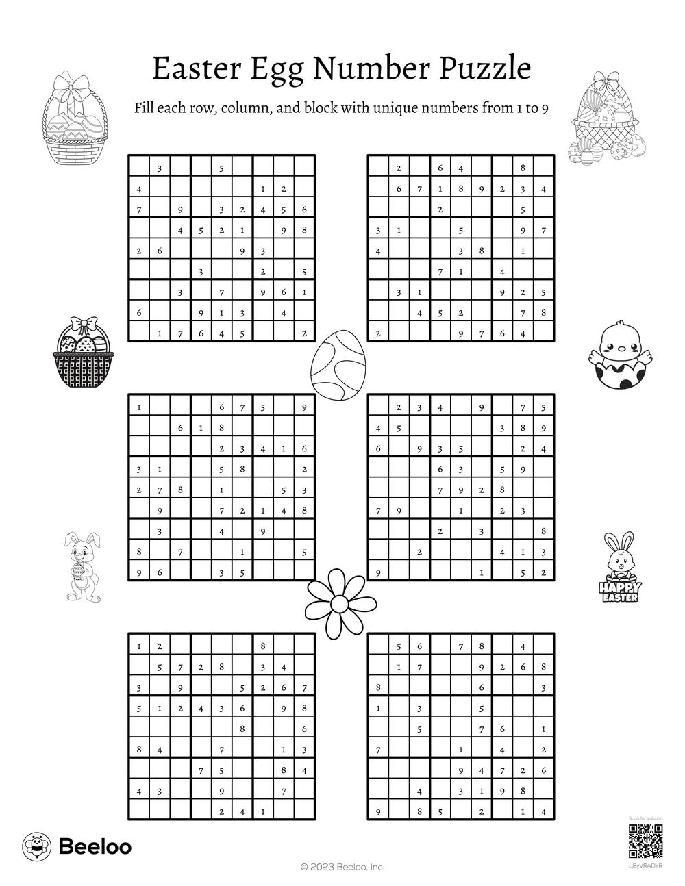 Easter Egg Number Puzzle Beeloo Printable Crafts And Activities For Kids