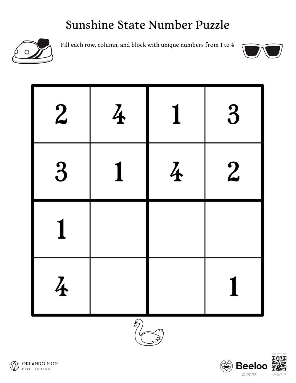 Sunshine State Number Puzzle Beeloo Printable Crafts And Activities