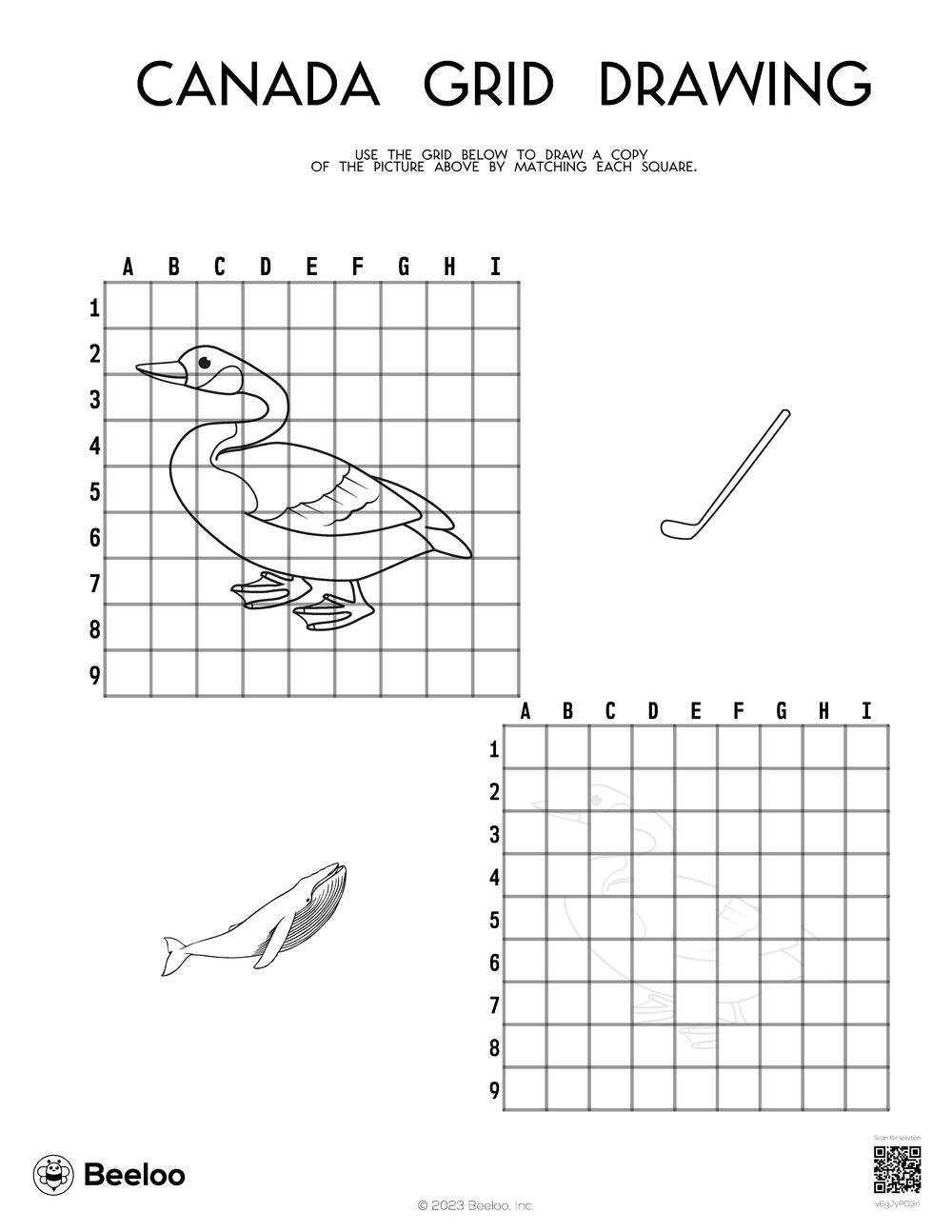 Canada Grid Drawing Beeloo Printable Crafts And Activities For Kids Canada Grid Drawing Beeloo Printable Crafts And Activities For Kids