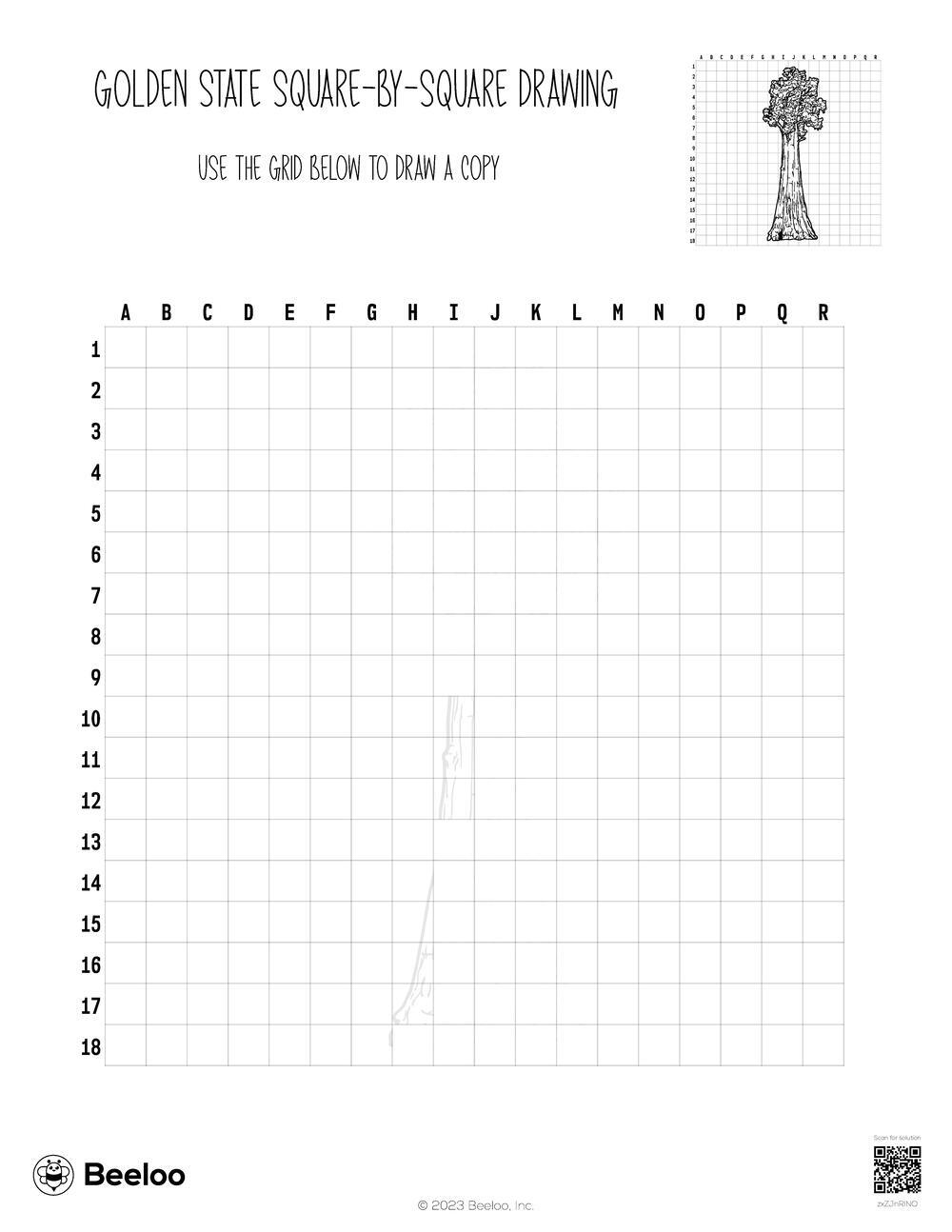 Golden State Square by Square Drawing Beeloo Printable Crafts And 